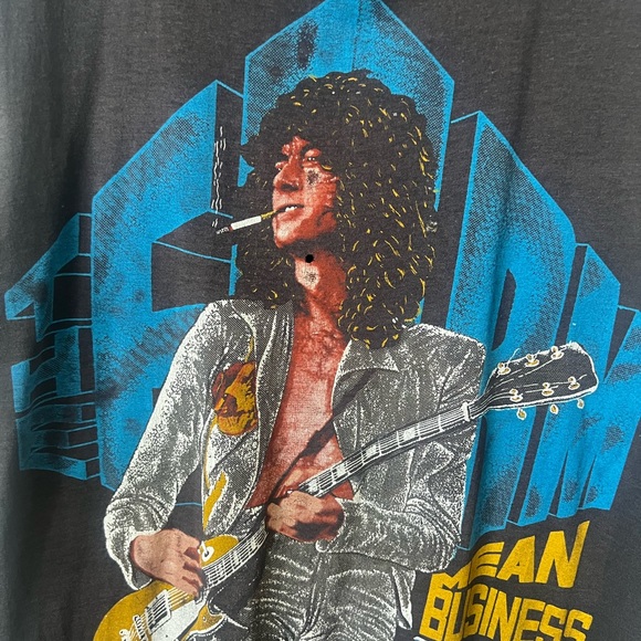 Vintage Jimmy Page Shirt 1980’s Jimmy Page LED Zeppelin Shirt 80’s The Firm - Picture 4 of 9